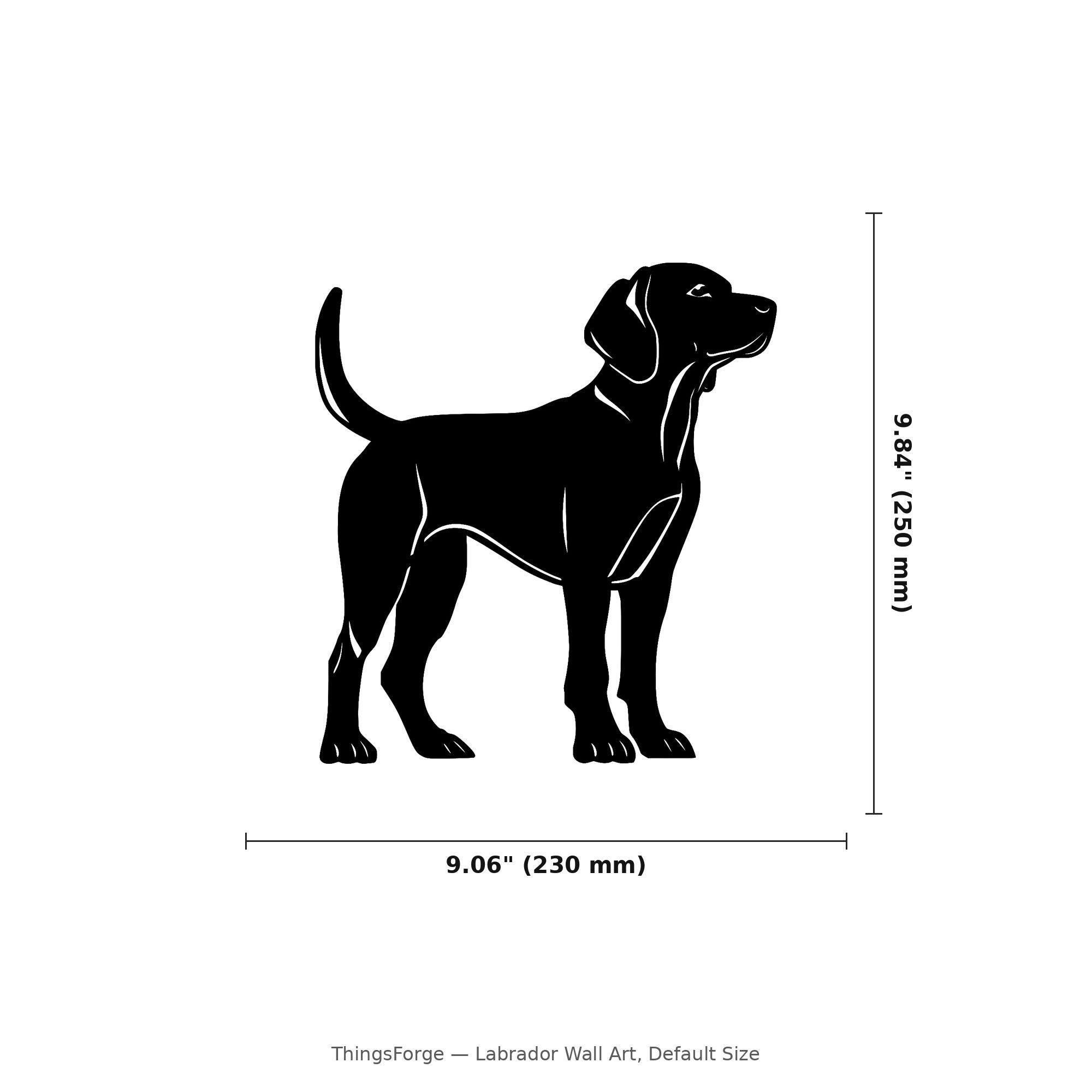Labrador Wall Art — Standing Dog Silhouette | 2 Sizes