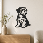 Maltese Wall Art — Sitting Puppy Silhouette | 2 Sizes