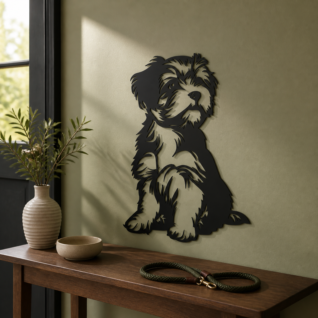 Maltese Wall Art — Sitting Puppy Silhouette | 2 Sizes