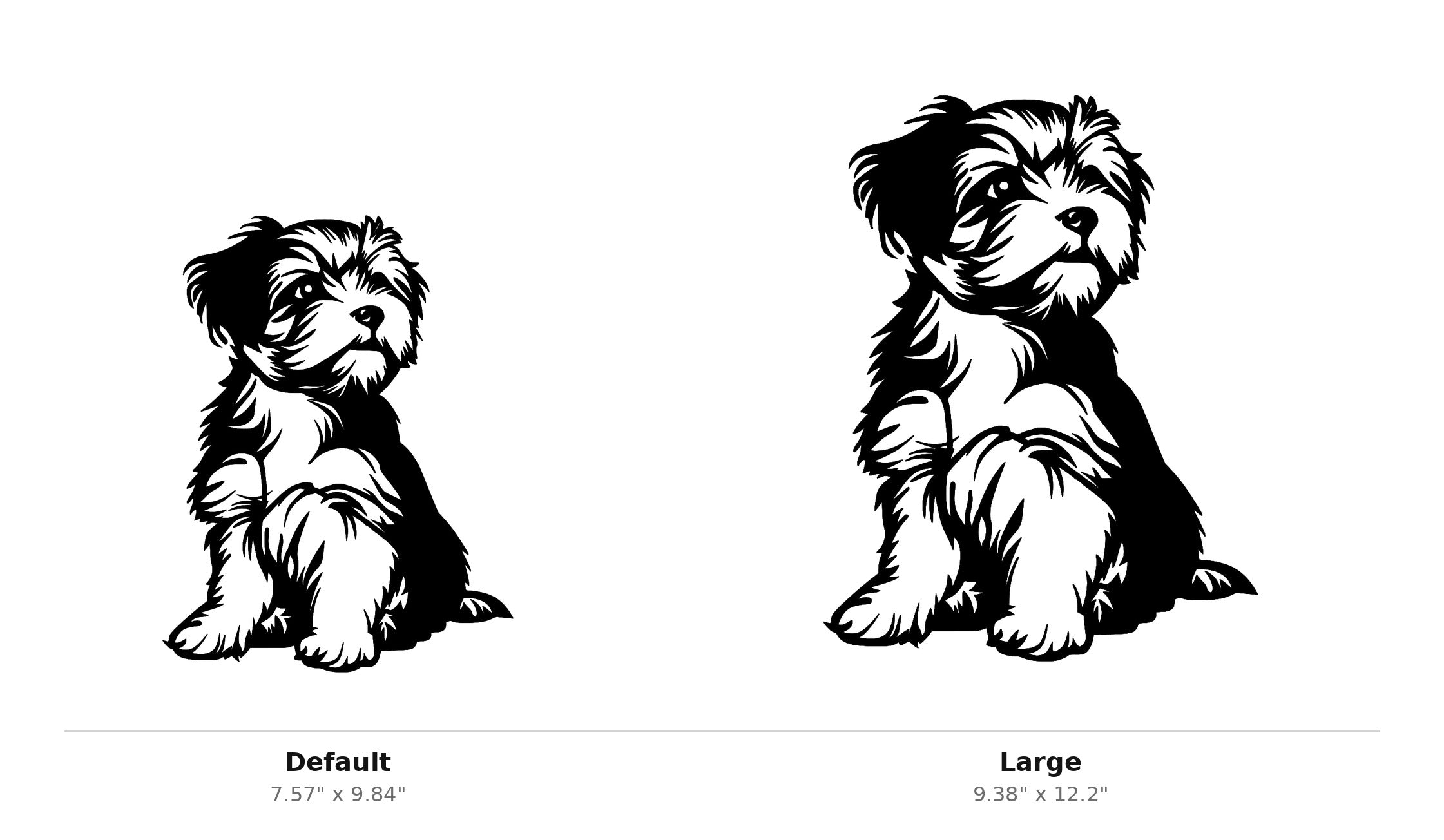 Maltese Wall Art — Sitting Puppy Silhouette | 2 Sizes