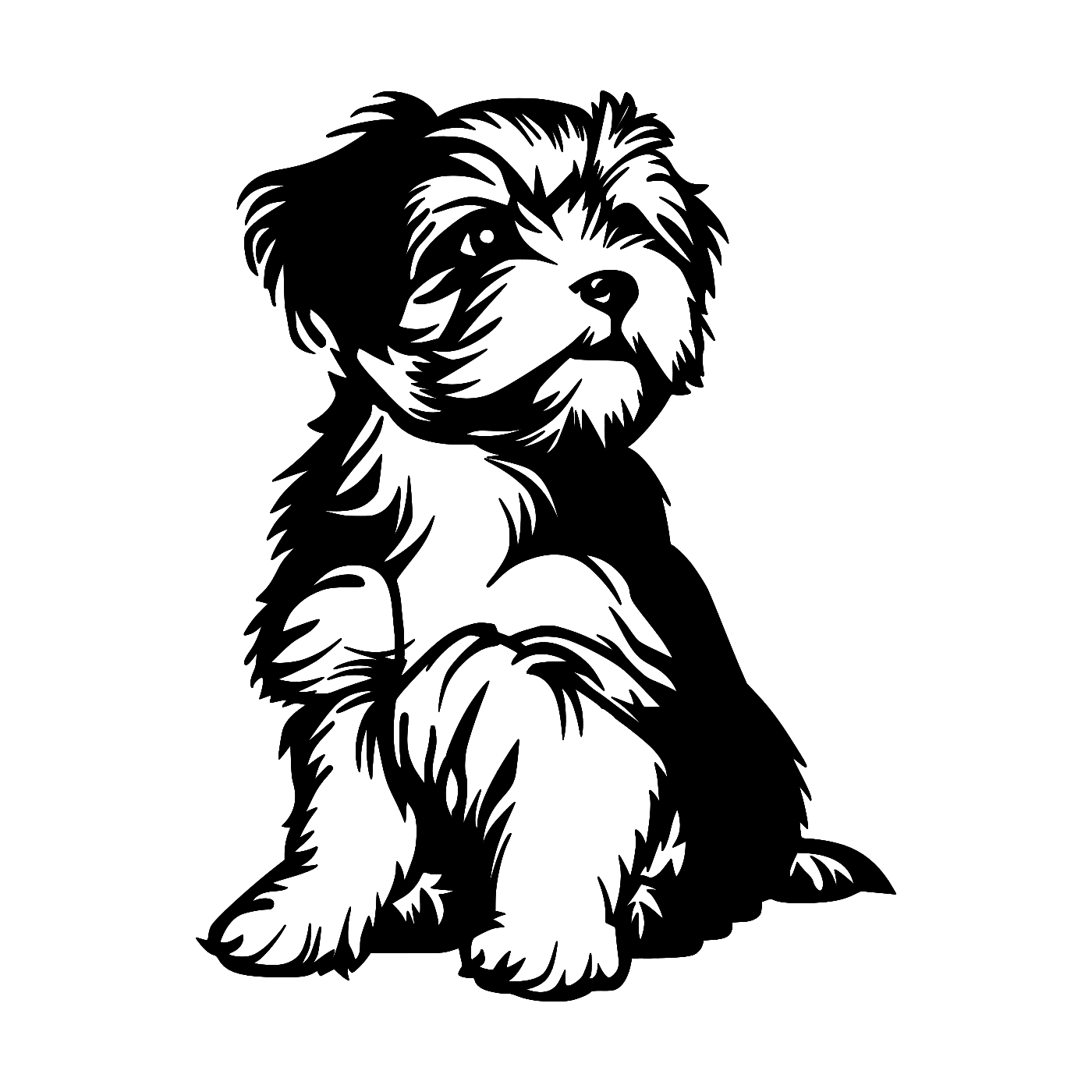 Maltese Wall Art — Sitting Puppy Silhouette | 2 Sizes