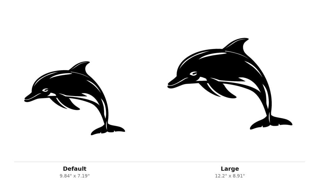 Dolphin Wall Art — Leaping Dolphin Silhouette | Coastal Wall Decor