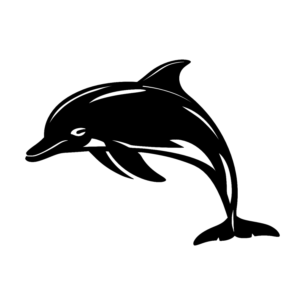 Dolphin Wall Art — Leaping Dolphin Silhouette | Coastal Wall Decor