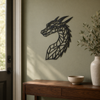 Dragon Head Wall Art — Low Poly Dragon Head | 2 Sizes