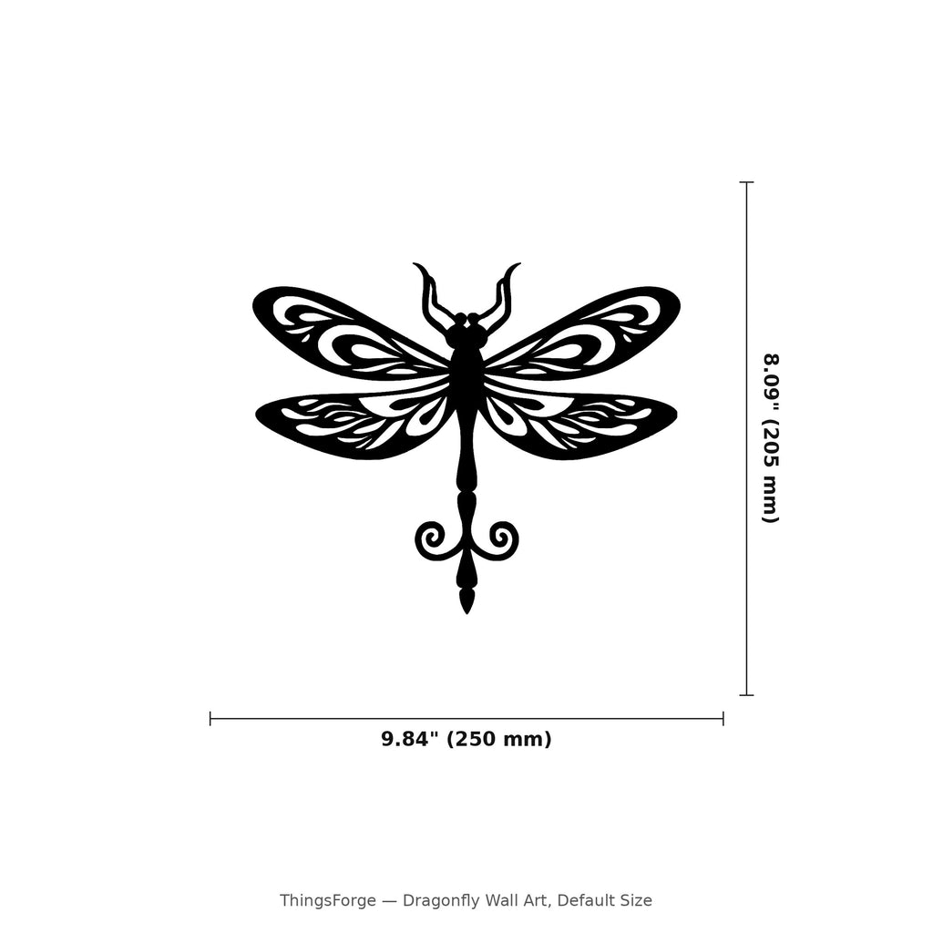 Dragonfly Wall Art — Boho Filigree Silhouette