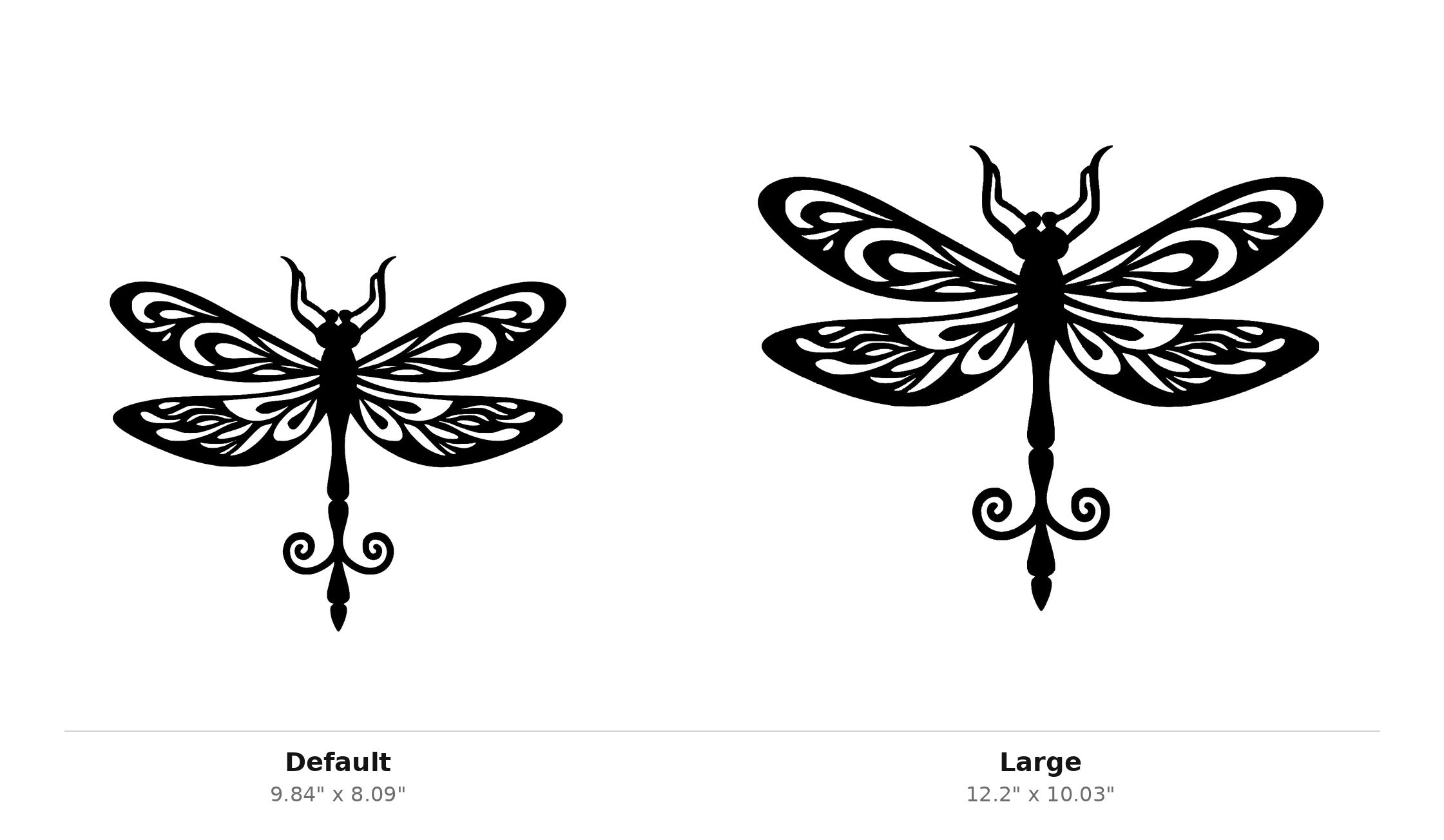 Dragonfly Wall Art — Boho Filigree Silhouette