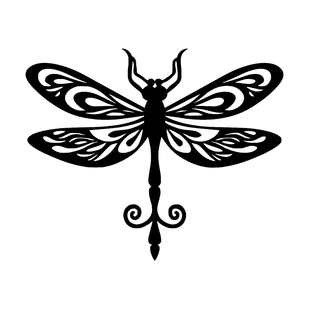 Dragonfly Wall Art — Boho Filigree Silhouette