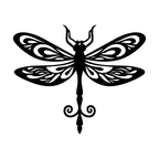 Dragonfly Wall Art — Boho Filigree Silhouette