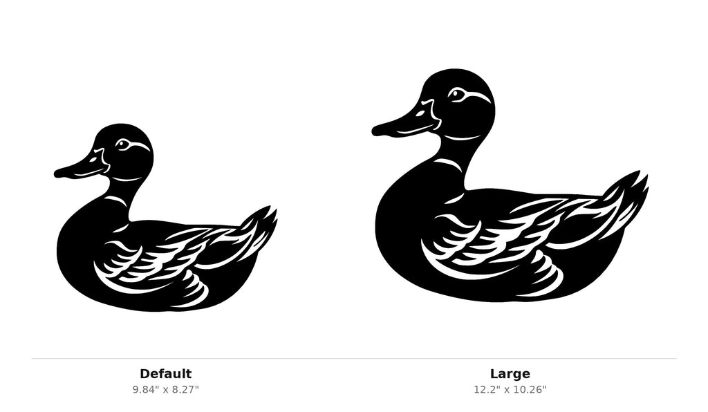Duck Wall Art — Modern Line Art Mallard Duck Silhouette