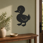 Duckling Wall Art — Baby Duck Silhouette | Nursery & Farmhouse Decor