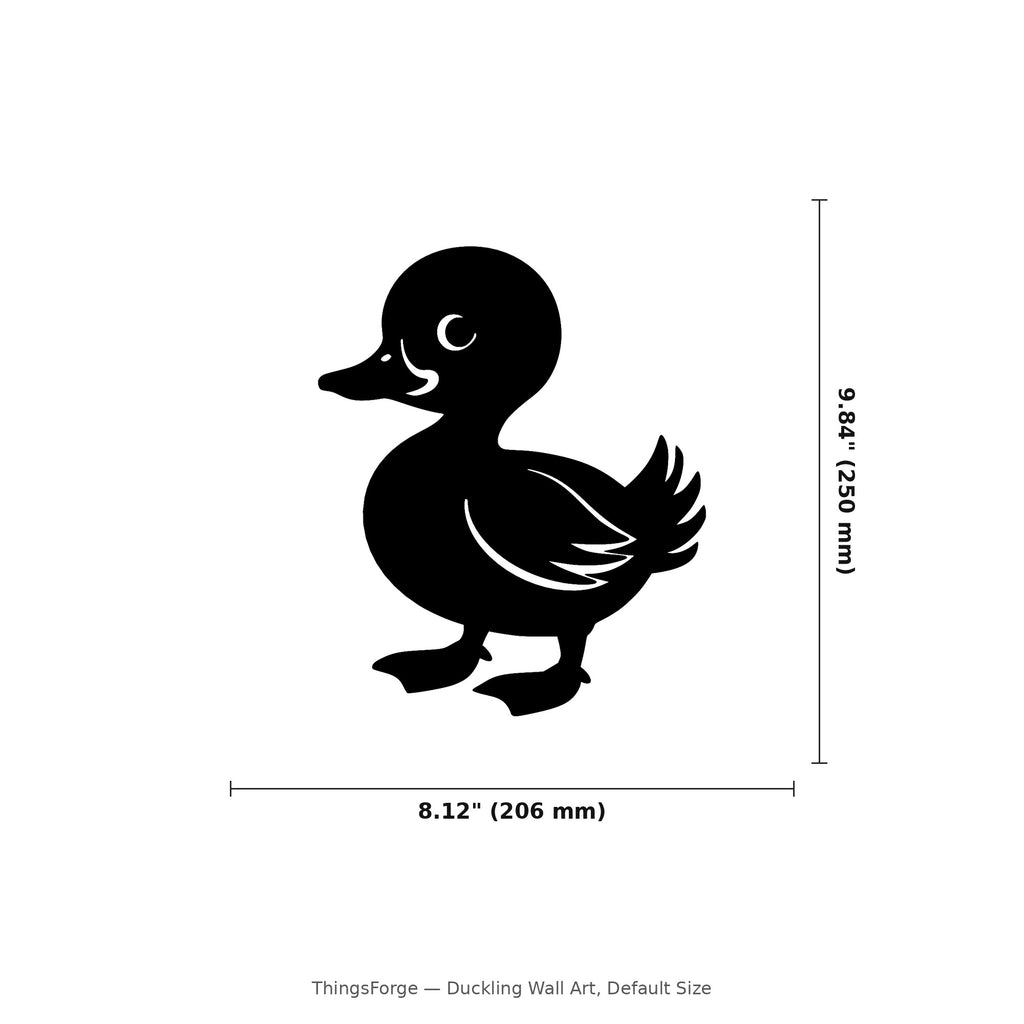 Duckling Wall Art — Baby Duck Silhouette | Nursery & Farmhouse Decor
