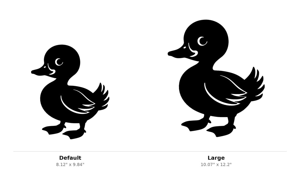 Duckling Wall Art — Baby Duck Silhouette | Nursery & Farmhouse Decor