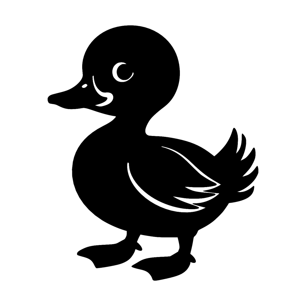 Duckling Wall Art — Baby Duck Silhouette | Nursery & Farmhouse Decor