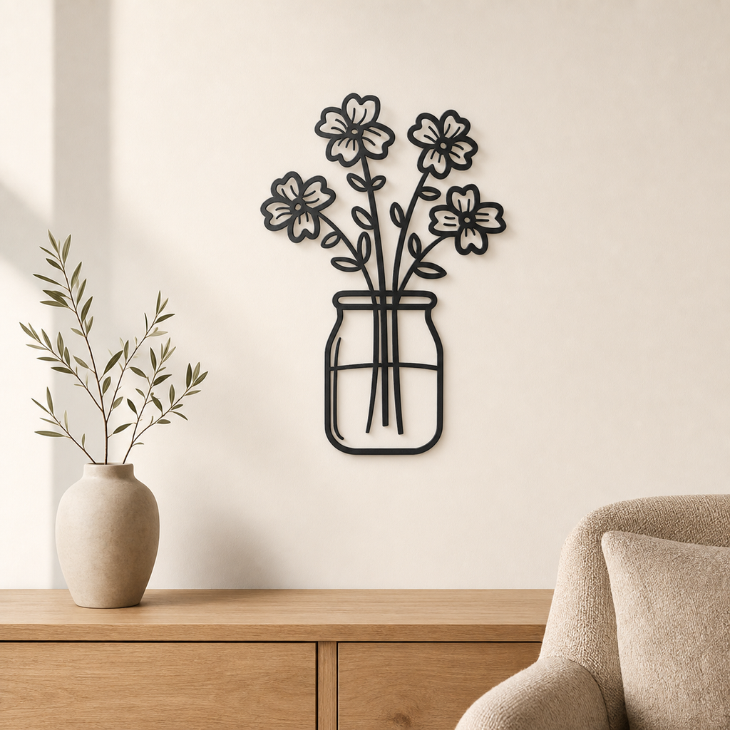 Flower in Jar Wall Art