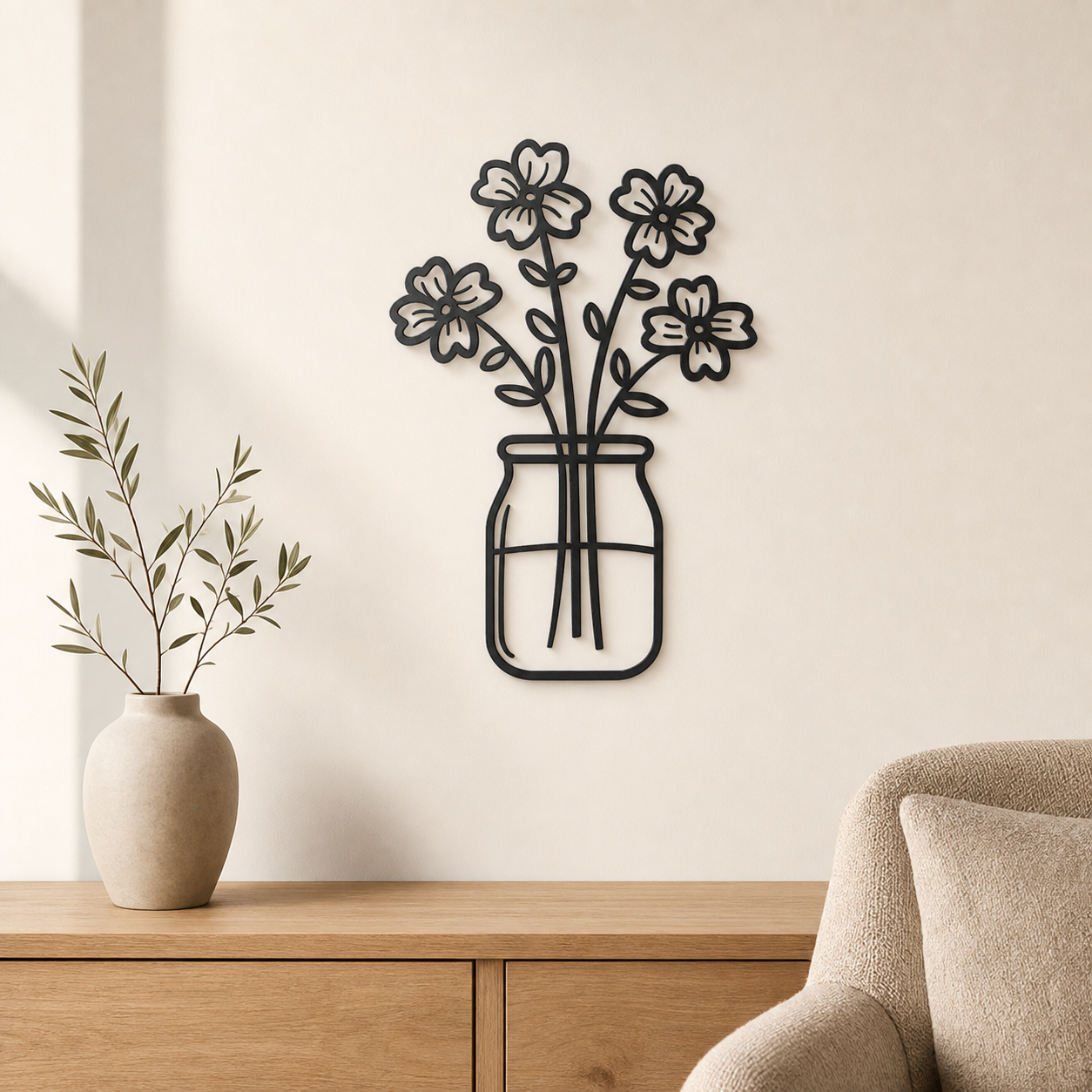 Flower in Jar Wall Art