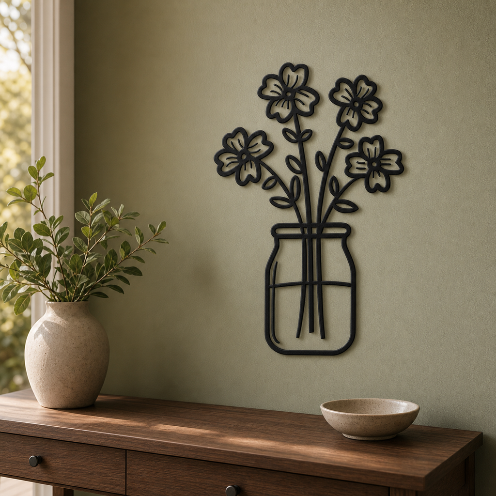 Flower in Jar Wall Art