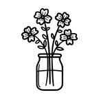 Flower in Jar Wall Art