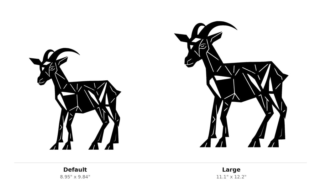 Goat Wall Art — Low Poly Standing Goat | 2 Sizes