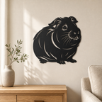 Guinea Pig Wall Art — Sitting Guinea Pig Silhouette | 2 Sizes