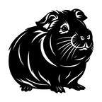 Guinea Pig Wall Art — Sitting Guinea Pig Silhouette | 2 Sizes