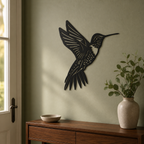 Hummingbird Wall Art — Hovering Hummingbird Silhouette | 2 Sizes