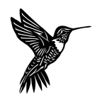 Hummingbird Wall Art — Hovering Hummingbird Silhouette | 2 Sizes
