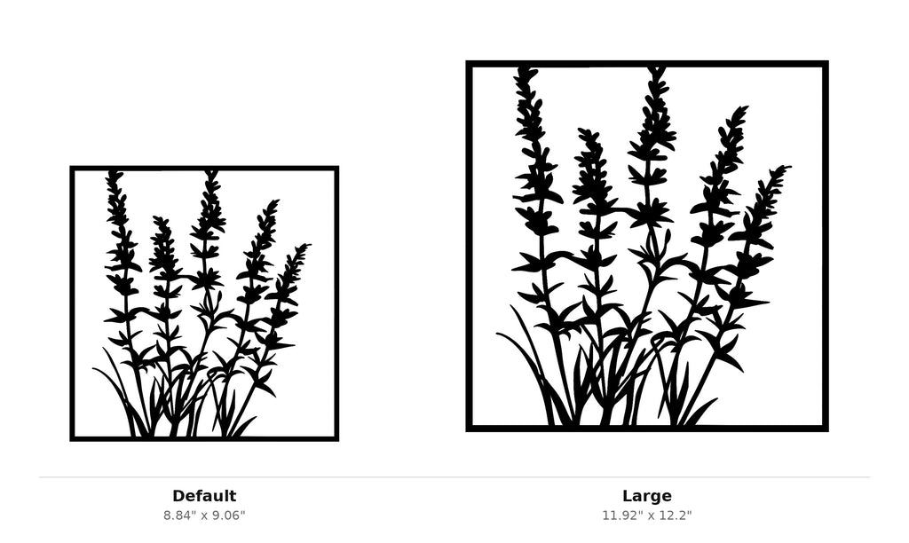 Lavender Wall Art — Lavender Sprig Botanical Silhouette | 2 Sizes