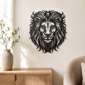 Lion Head Wall Art — Detailed Lion Head Silhouette | 2 Sizes