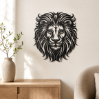 Lion Head Wall Art — Detailed Lion Head Silhouette | 2 Sizes