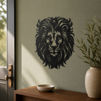 Lion Head Wall Art — Detailed Lion Head Silhouette | 2 Sizes