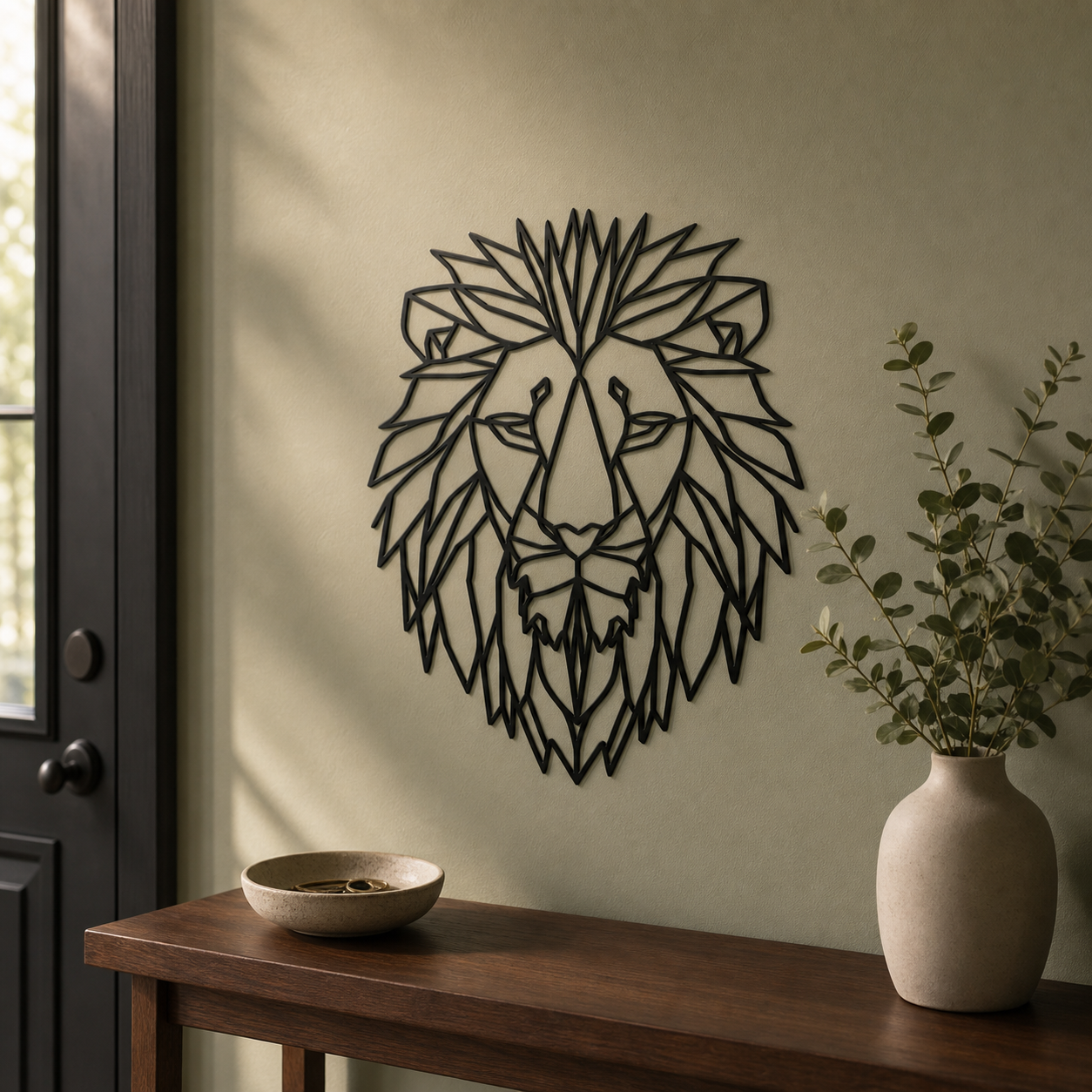 Lion Head Wall Art — Low Poly Lion Head | 2 Sizes