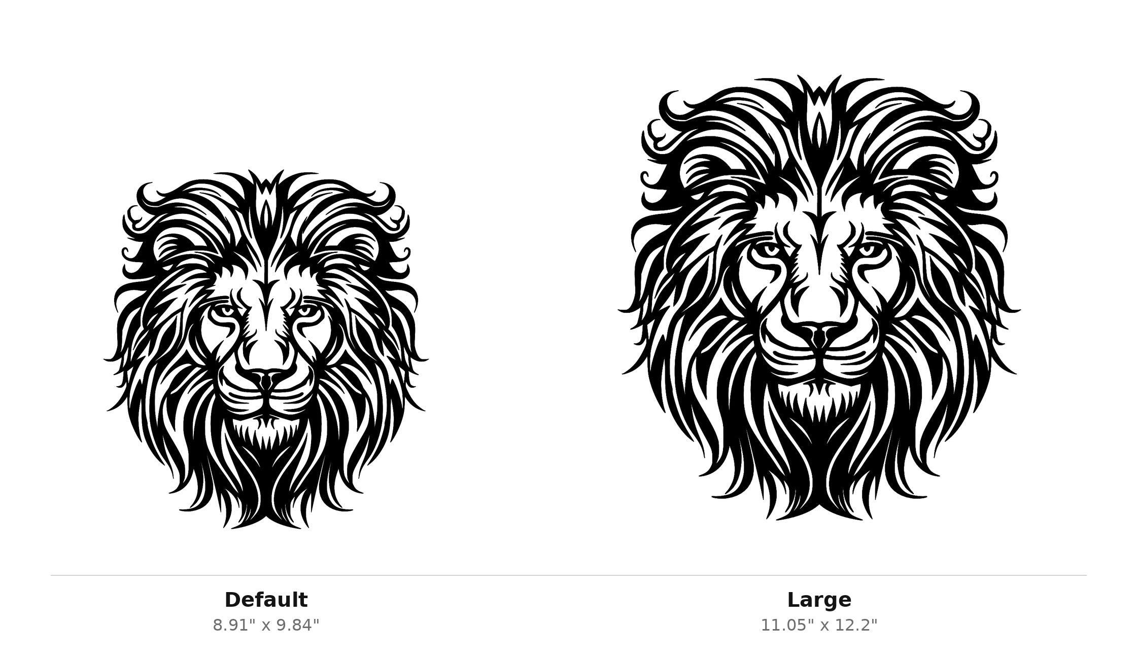 Lion Head Wall Art — Detailed Lion Head Silhouette | 2 Sizes