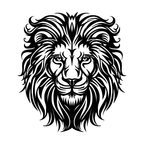 Lion Head Wall Art — Detailed Lion Head Silhouette | 2 Sizes