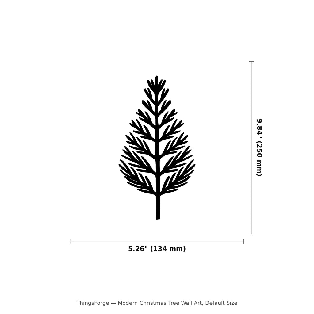 Modern Christmas Tree Wall Art — Geometric Tree Silhouette | 2 Sizes