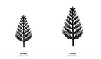Modern Christmas Tree Wall Art — Geometric Tree Silhouette | 2 Sizes