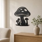 Mushrooms Wall Art — Toadstool Cluster Silhouette | 2 Sizes