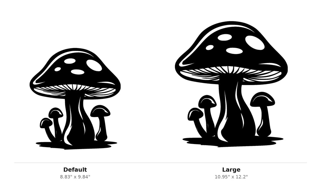Mushrooms Wall Art — Toadstool Cluster Silhouette | 2 Sizes