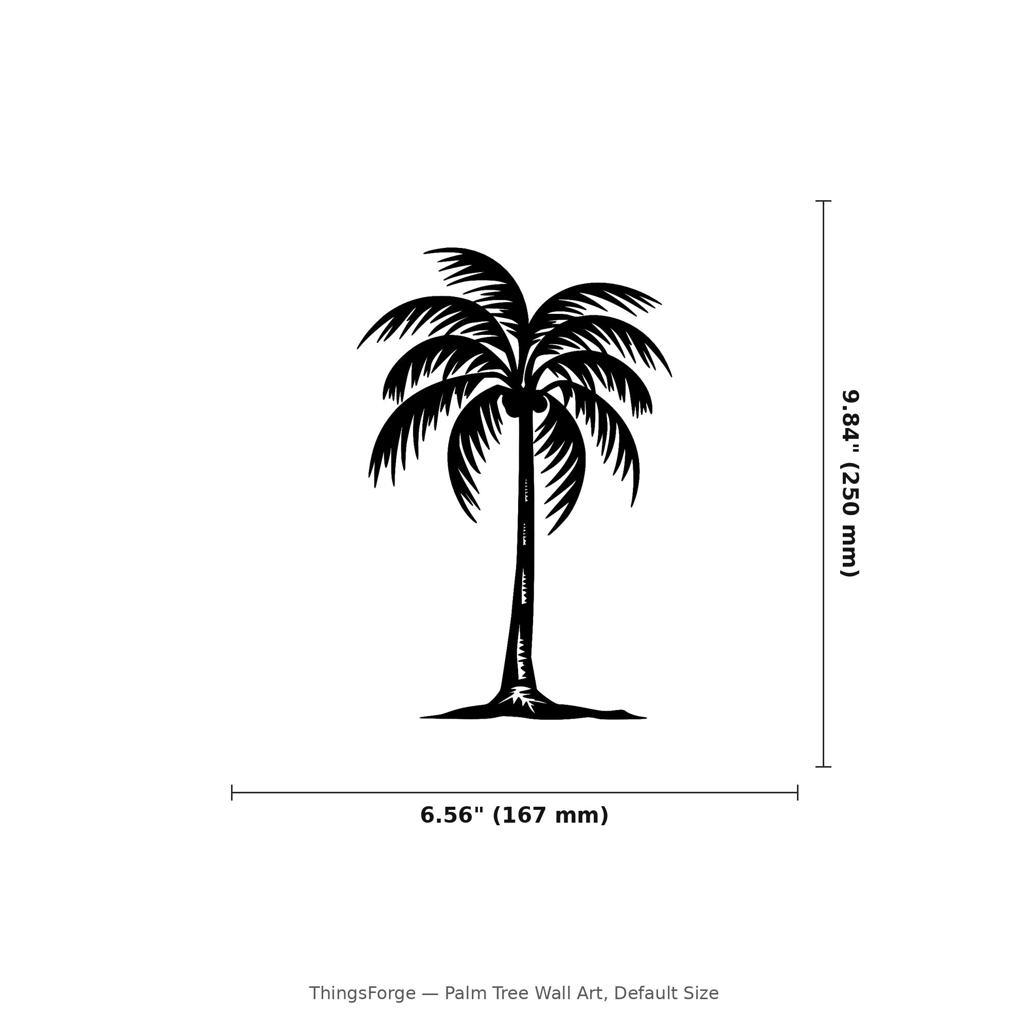 Palm Tree Wall Art — Surfboard Shaped Beach Scene | 2 Sizes