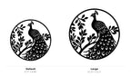 Peacock Wall Art — Fanned Tail Silhouette | 2 Sizes