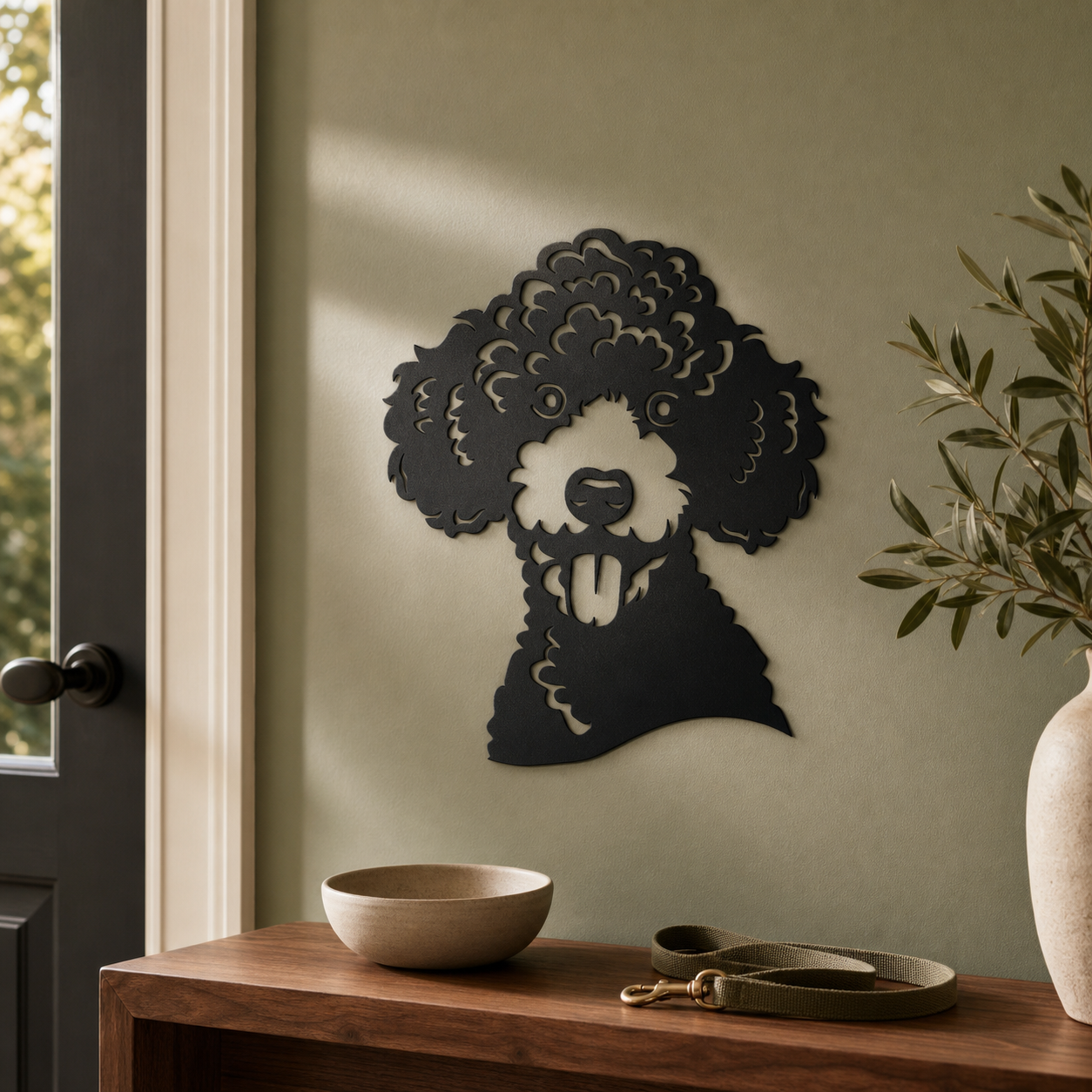 Poodle Wall Art — Curly Coat Silhouette | 2 Sizes