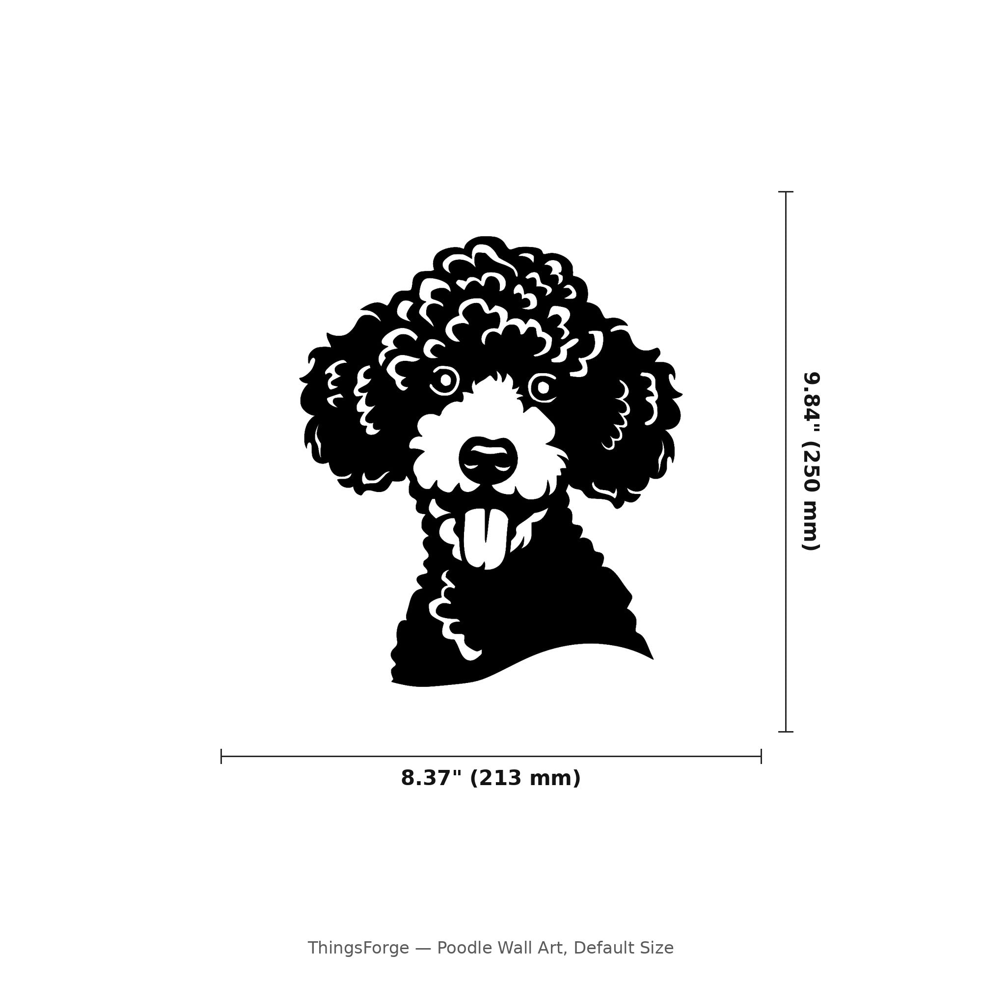 Poodle Wall Art — Curly Coat Silhouette | 2 Sizes