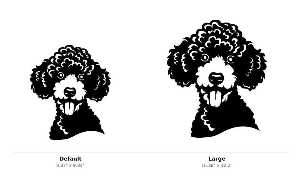 Poodle Wall Art — Curly Coat Silhouette | 2 Sizes