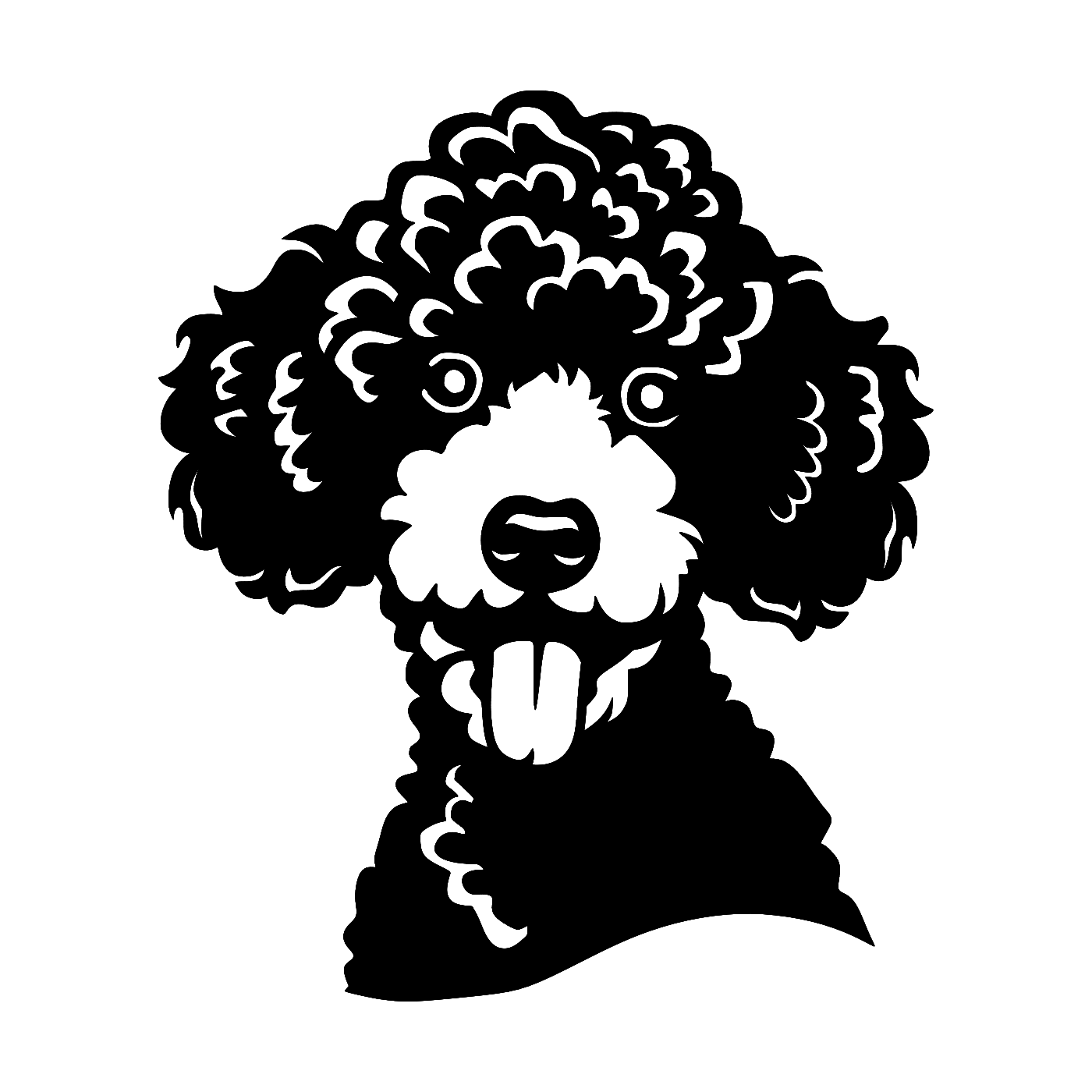Poodle Wall Art — Curly Coat Silhouette | 2 Sizes