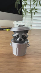 Sully the Trash Panda — Raccoon Clicker Desk Buddy | 3D Printed Figurine