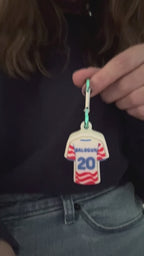 Soccer Jersey Fidget Clicker — Custom Name & Number | Mechanical Switch Keychain