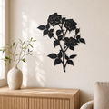 Roses Wall Art — Layered Bloom Silhouette | 2 Sizes