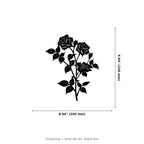 Roses Wall Art — Layered Bloom Silhouette | 2 Sizes