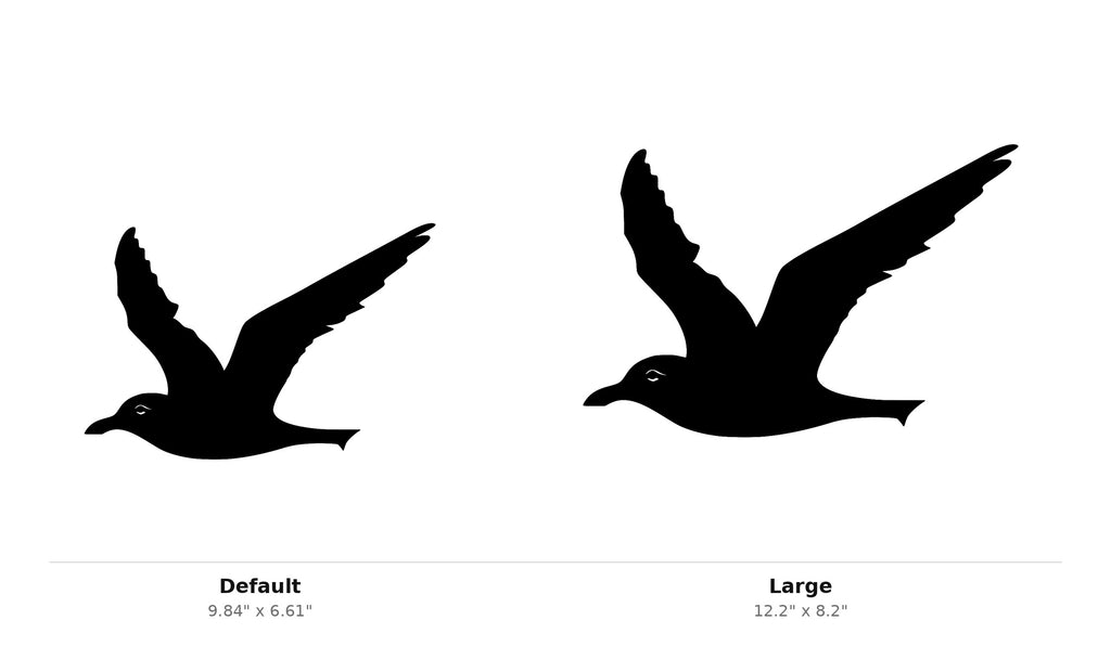 Seagull Wall Art — Coastal Bird Silhouette | 2 Sizes