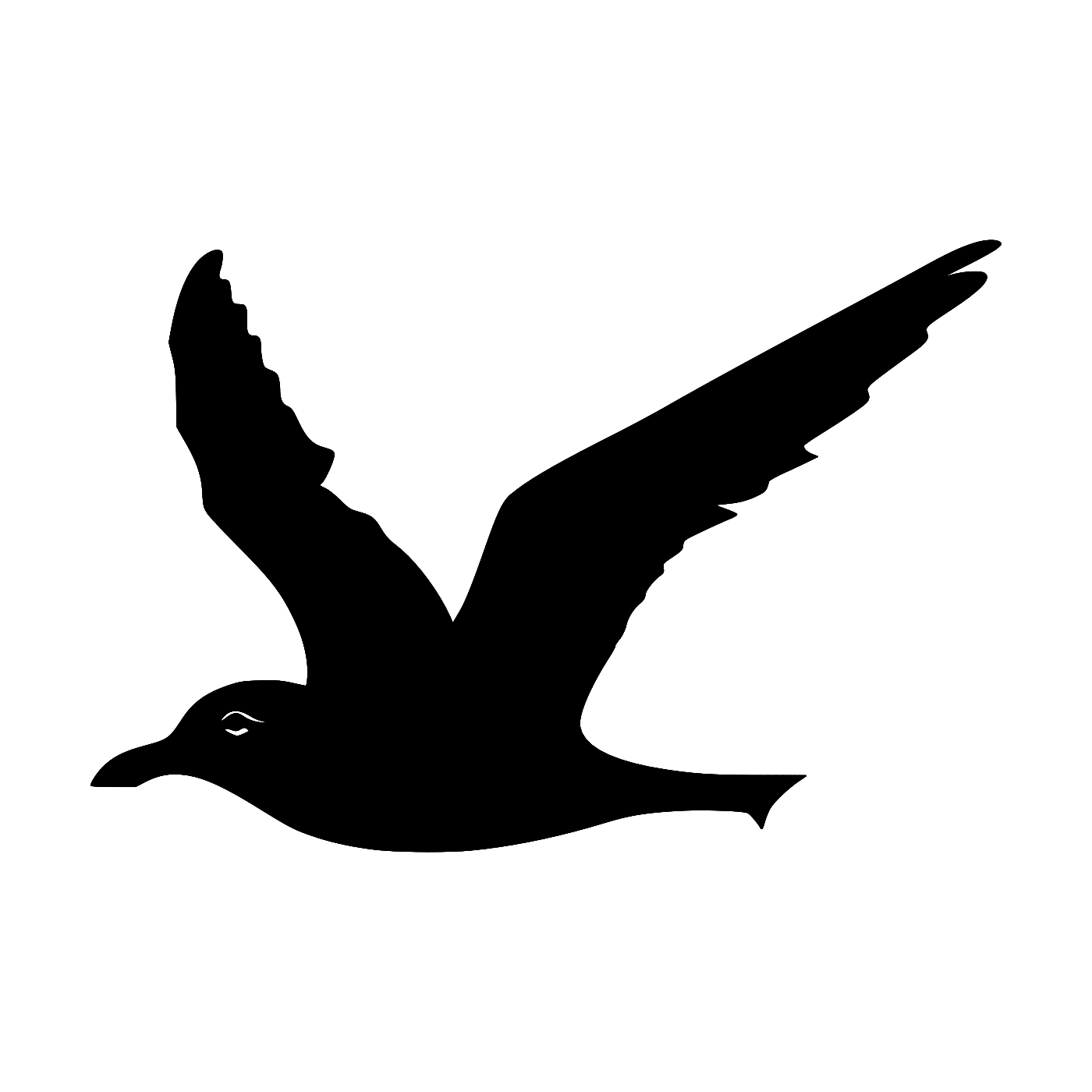 Seagull Wall Art — Coastal Bird Silhouette | 2 Sizes