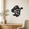 Skull with Cowboy Hat Wall Art — Western Silhouette | 2 Sizes